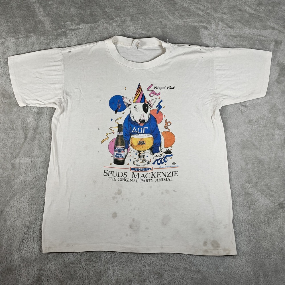 Vintage Spuds MacKenzie Shirt Mens XL Original Party Animal Bud Light Beek 80s